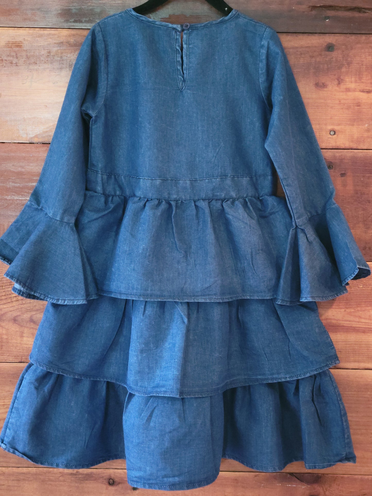 Denim Ruffle Dress