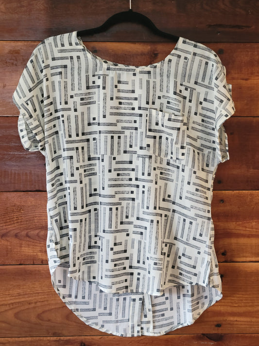 Linear Print Top