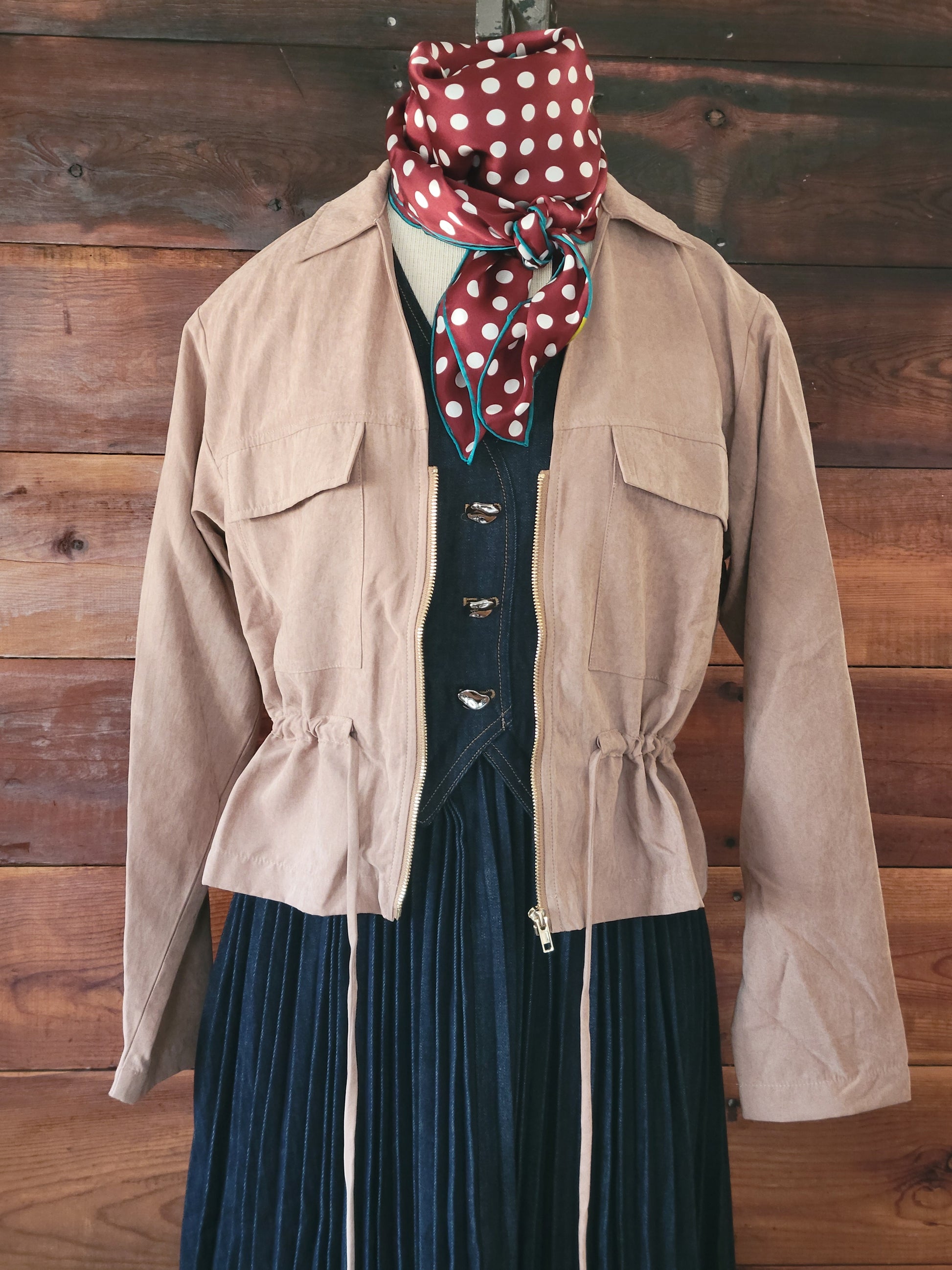 Sahara Drawstring Utility Jacket - White Owl Creek Boutique