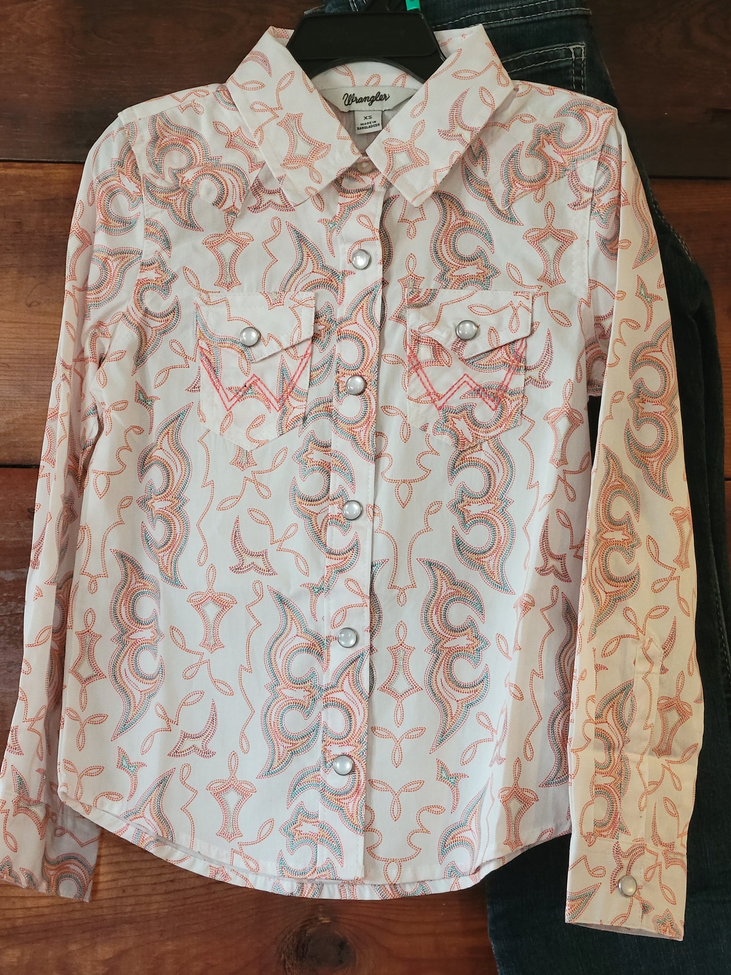 Wrangler Girls Bootstisch Snap Shirt