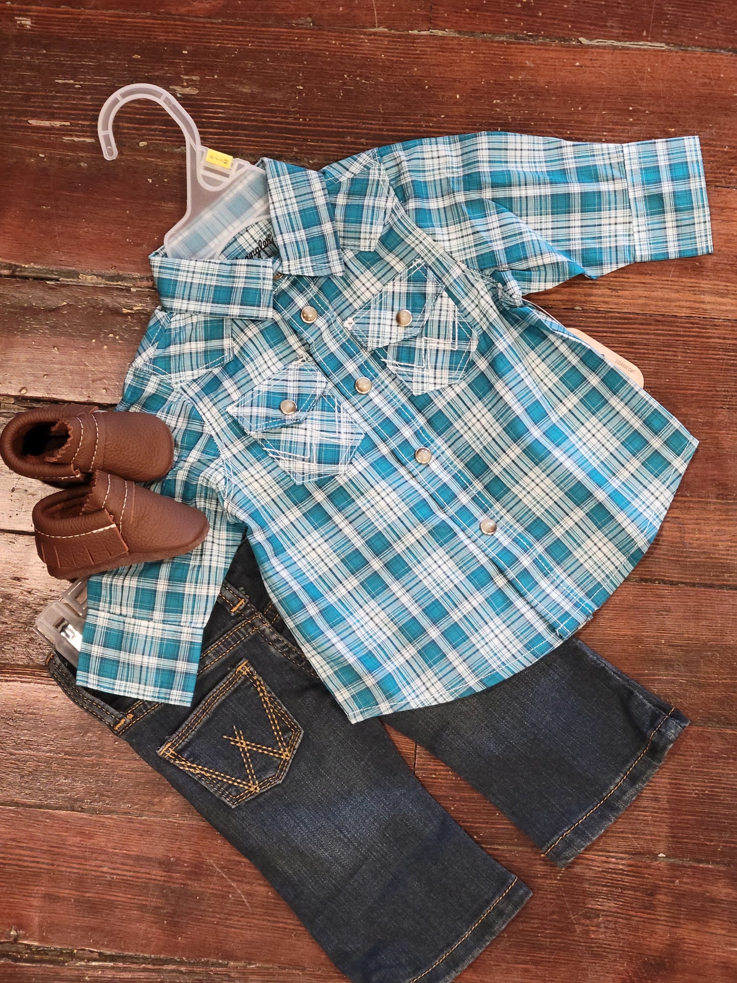 Wrangler Boys Plaid Snap Shirt