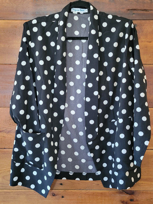 Black Polka Dot Blazer - White Owl Creek Boutique