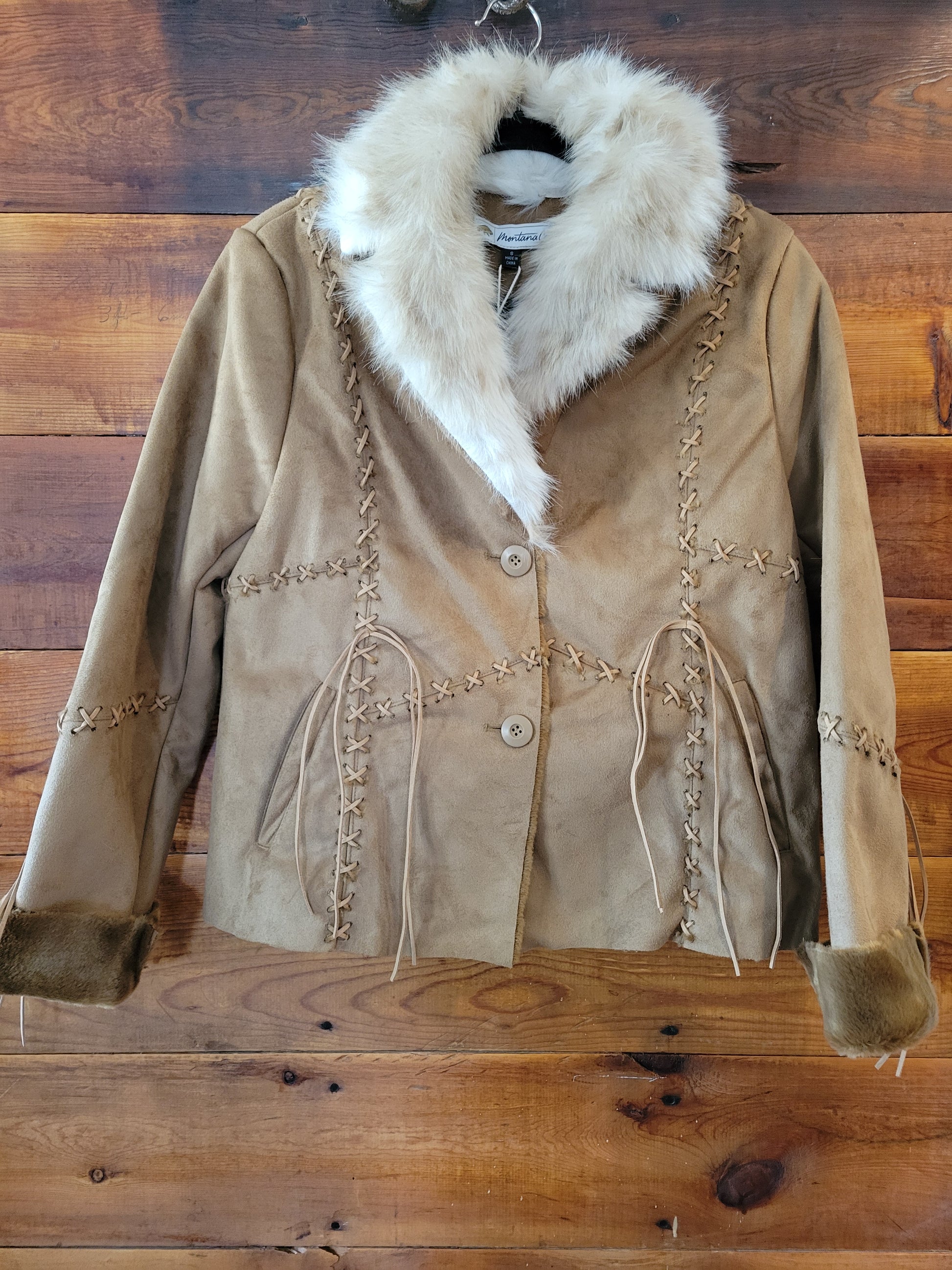Faux Fur Collar Guess Coats Canada Fur Collar Jacket – White Owl