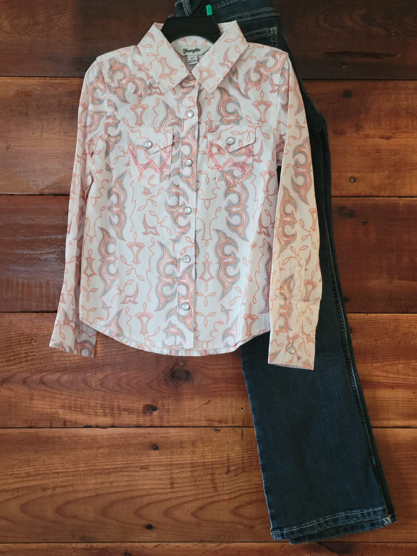 Wrangler Girls Bootstisch Snap Shirt