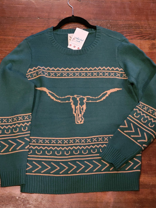 Longhorn Sweater - White Owl Creek Boutique