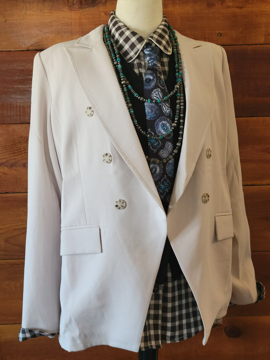 Ivory Blazer - White Owl Creek Boutique