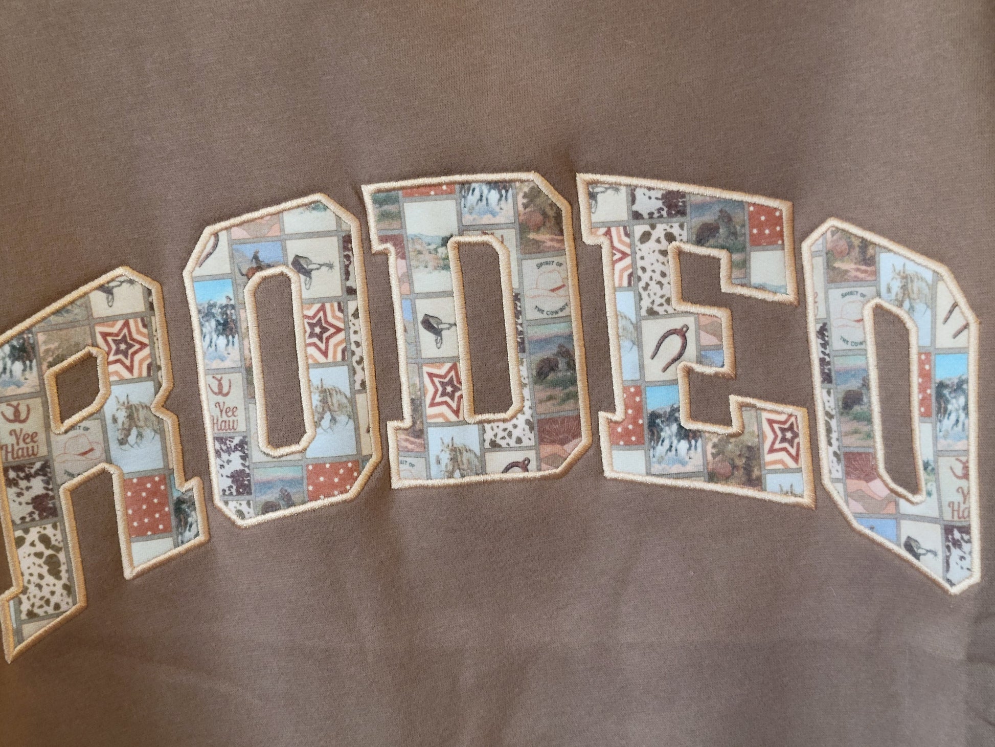 Brown Rodeo Sweatshirt - White Owl Creek Boutique