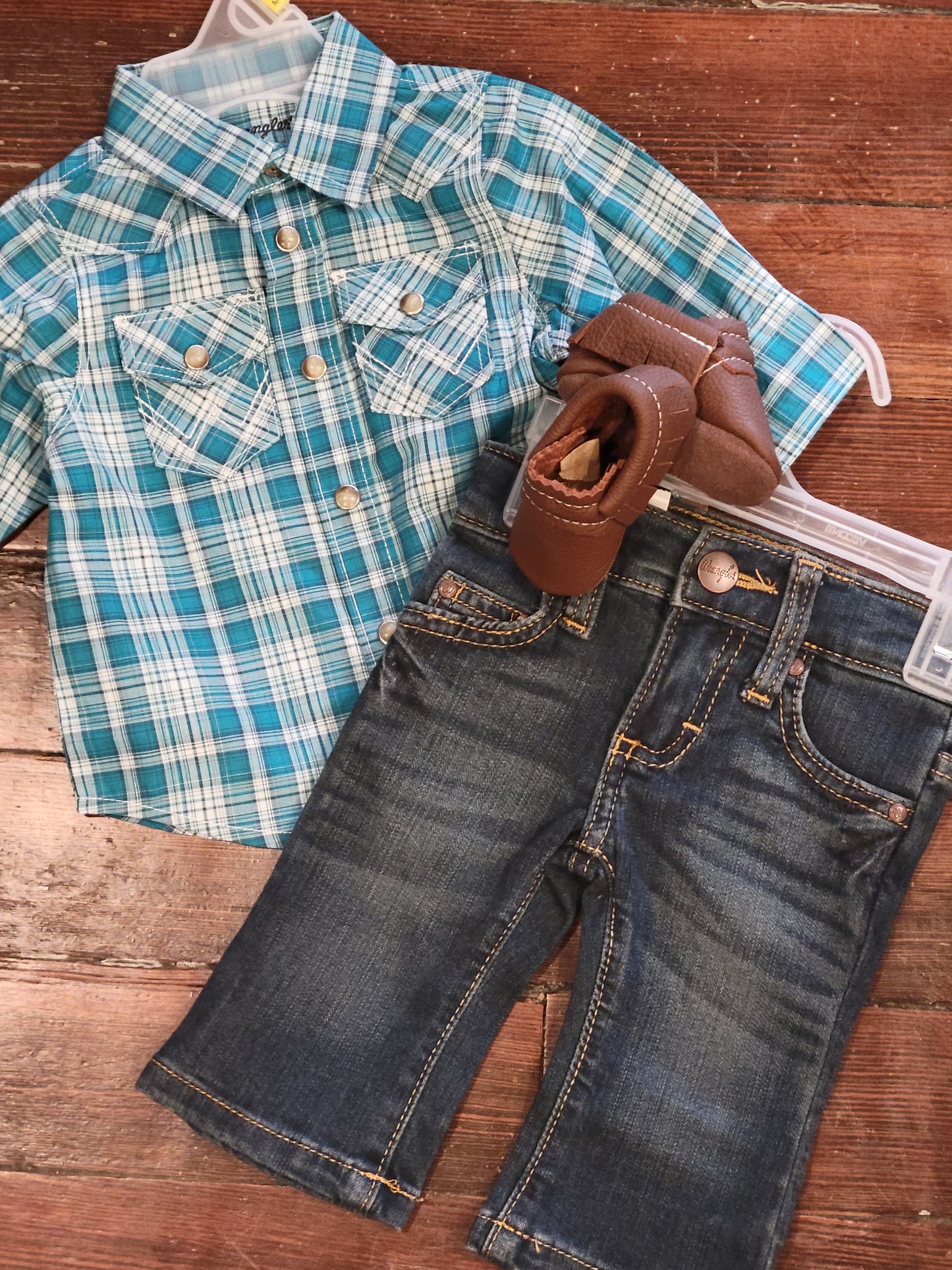 Wrangler Boys Plaid Snap Shirt