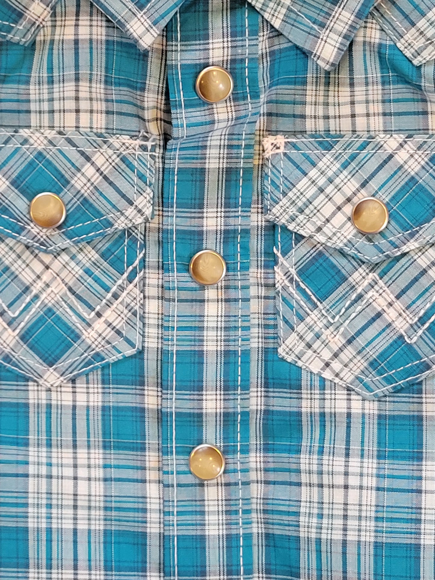 Wrangler Boys Plaid Snap Shirt