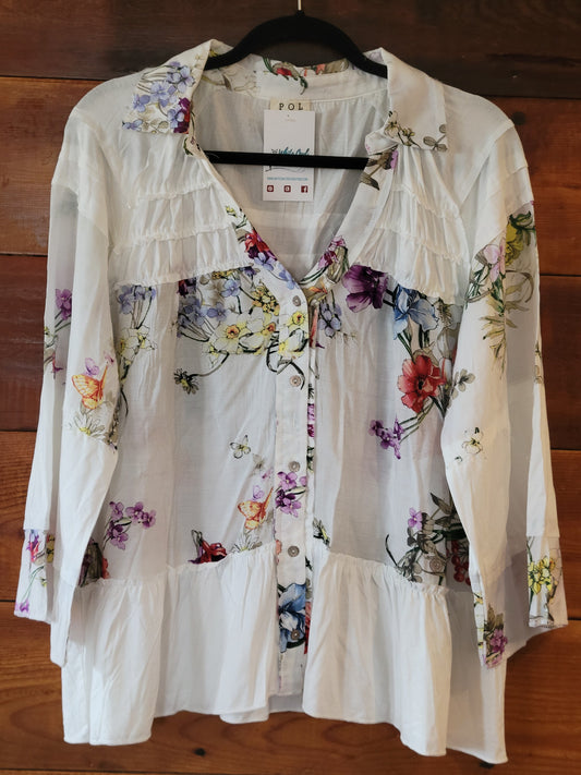 Ruffle Floral Top