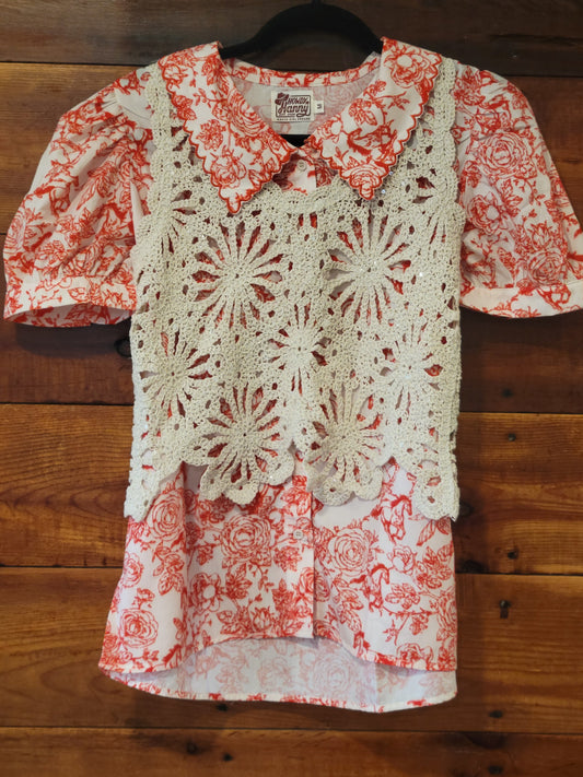 Off White Sequin Vest