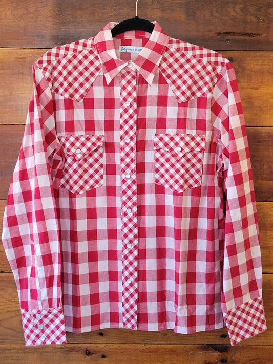 Gingham Snap Top - White Owl Creek Boutique
