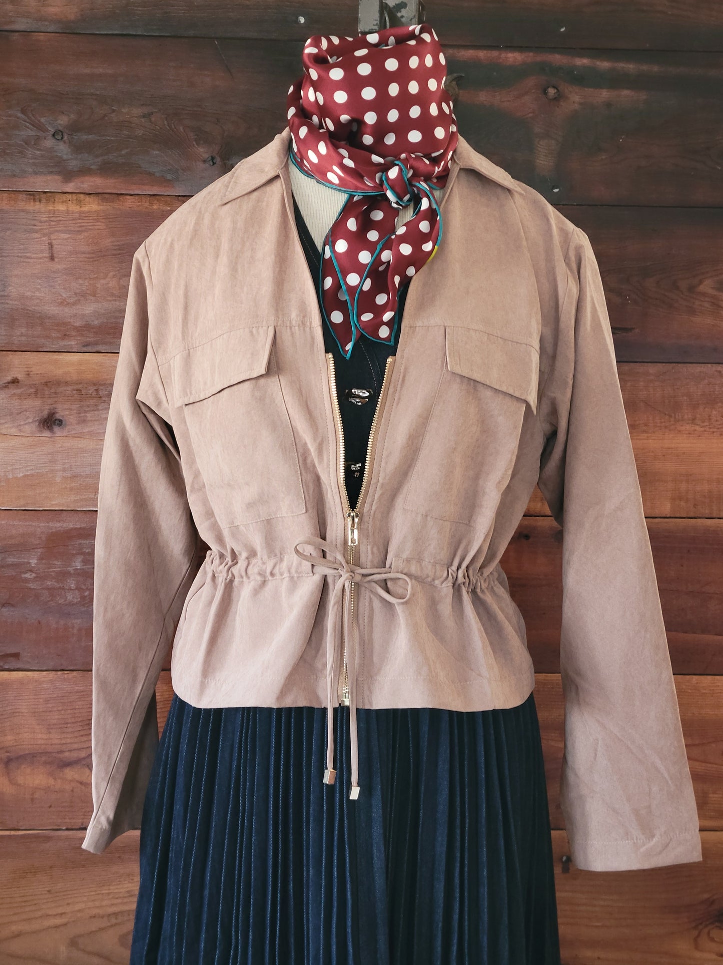Sahara Drawstring Utility Jacket - White Owl Creek Boutique