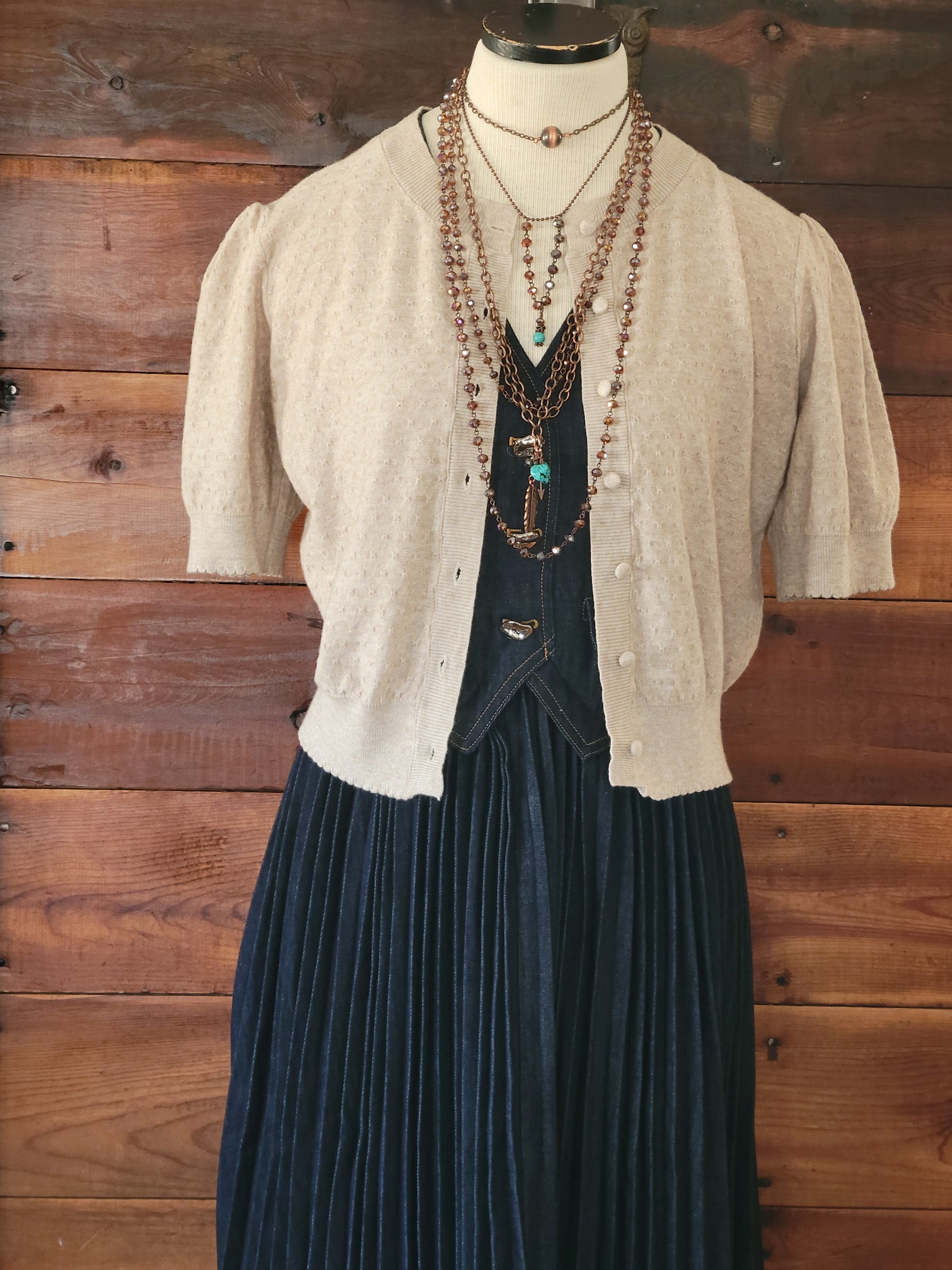 Short Sleeve Button Up Knit Cardigan - White Owl Creek Boutique
