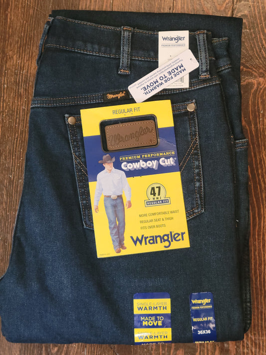 Wrangler® Cowboy Cut® Premium Performance 47 Regular Fit Warming Jean