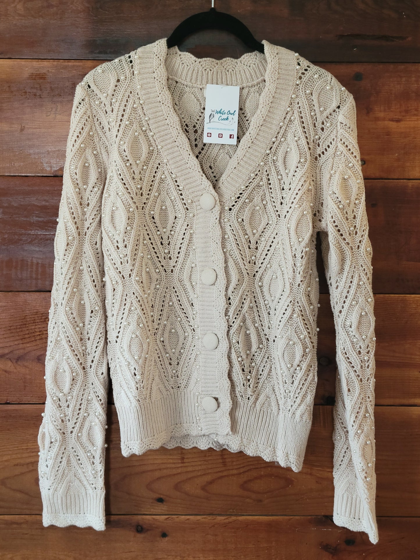 Pearl Knit Cardigan - White Owl Creek Boutique