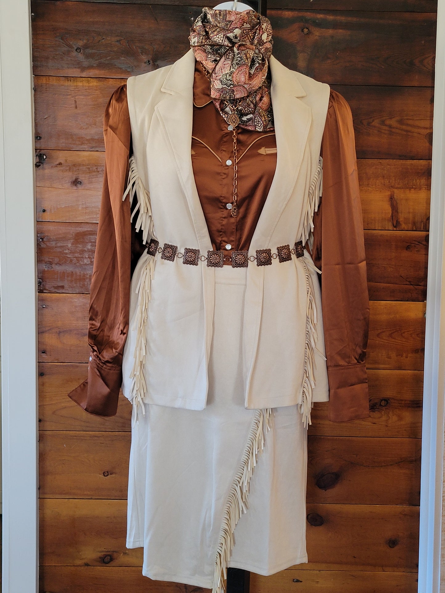 Suede Fringe Skirt - White Owl Creek Boutique