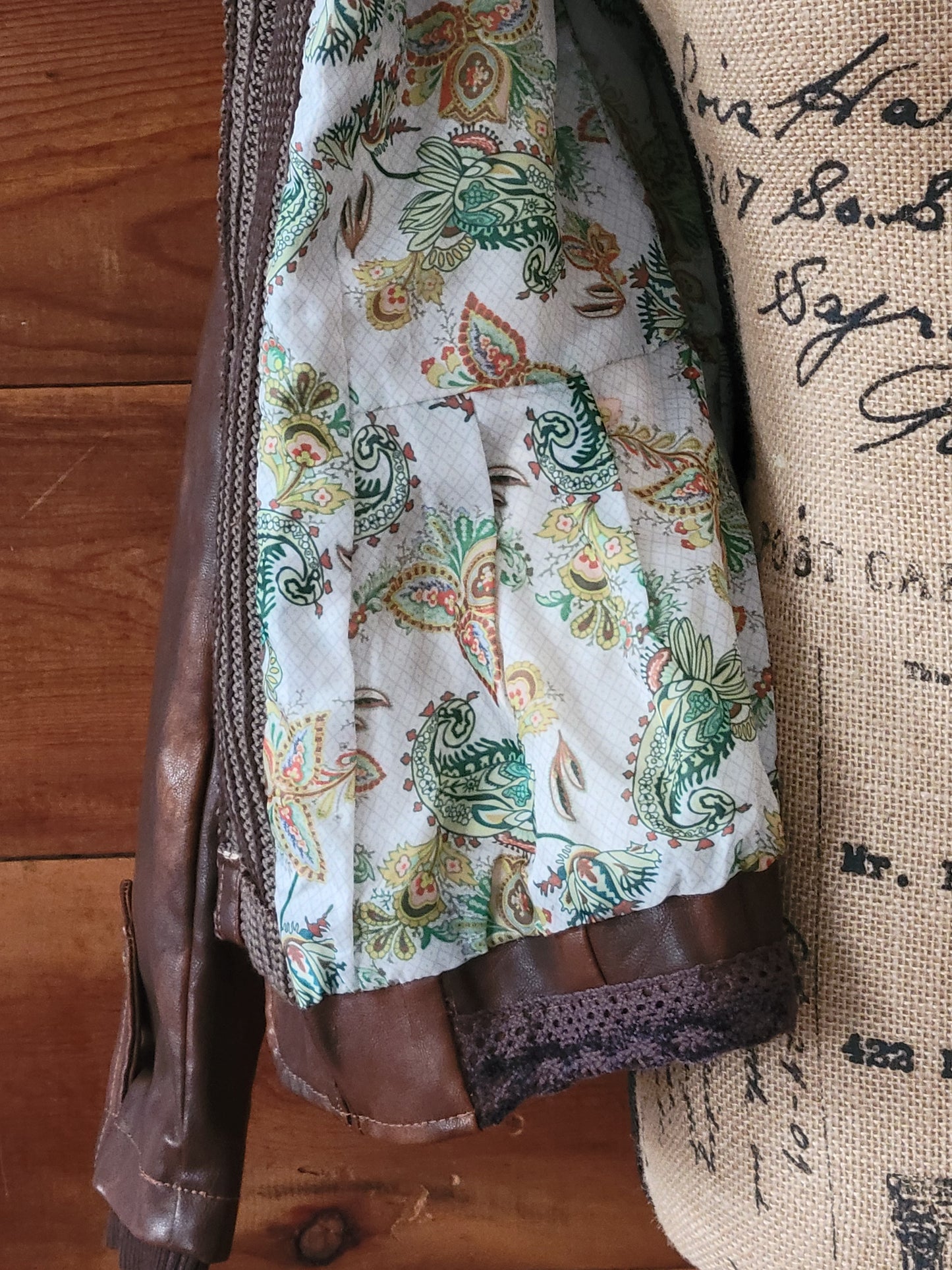 Faux Leather Pleated Jacket