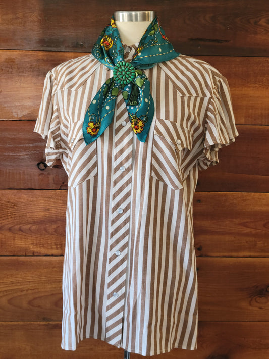 Flutter Sleeve Pearl Snap - White Owl Creek Boutique