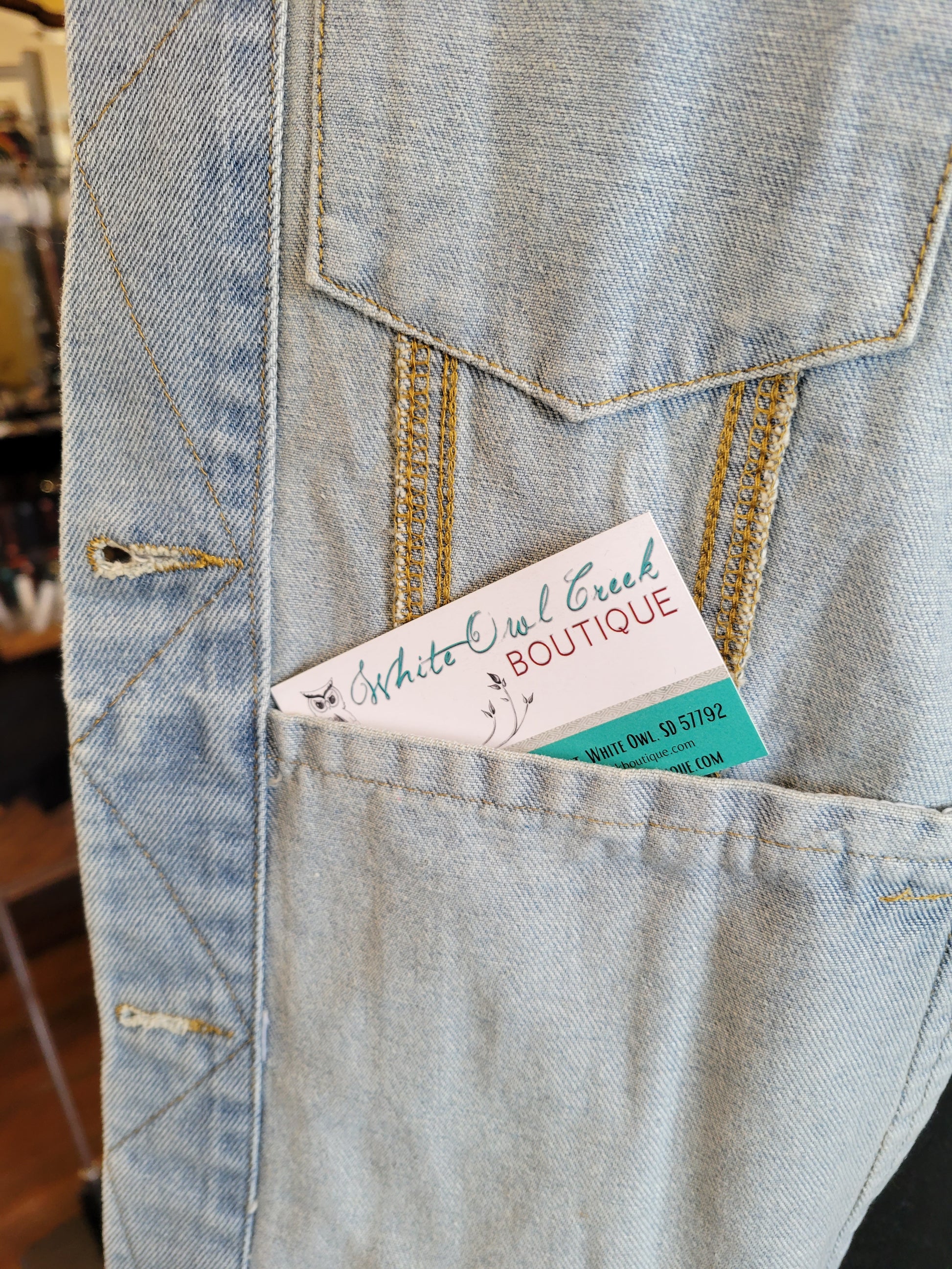 Embroidered Light Denim Jacket - White Owl Creek Boutique