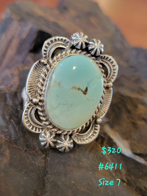 Light Turquoise Sterling Silver Ring - White Owl Creek Boutique