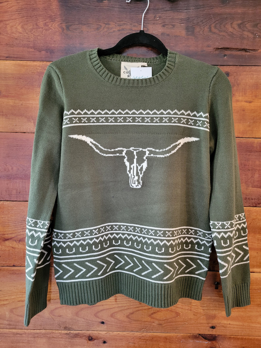 Longhorn Sweater - White Owl Creek Boutique
