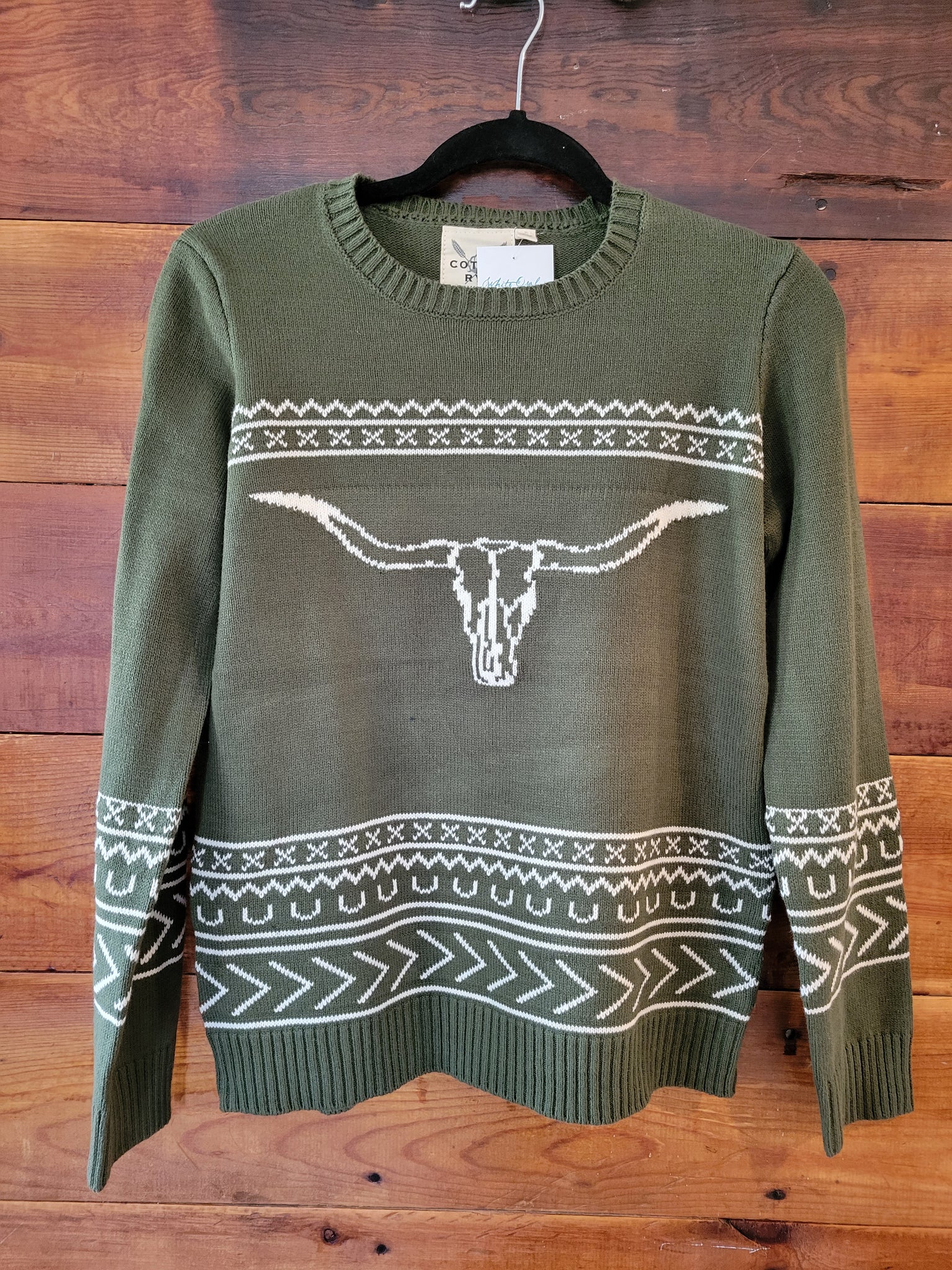 Longhorn Sweater - White Owl Creek Boutique
