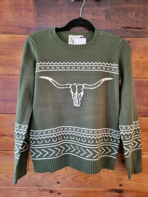 Longhorn Sweater - White Owl Creek Boutique