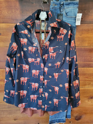 Navy Longhorn shirt