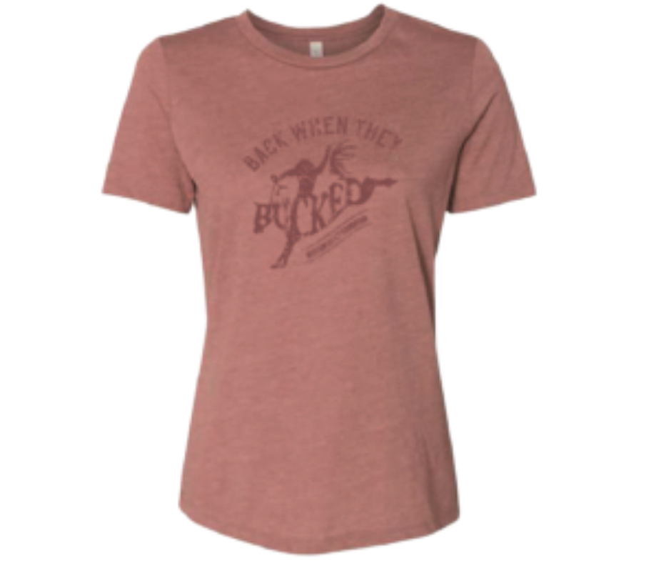 Back When They Bucked Ladies Fit T-Shirt Heather Mauve