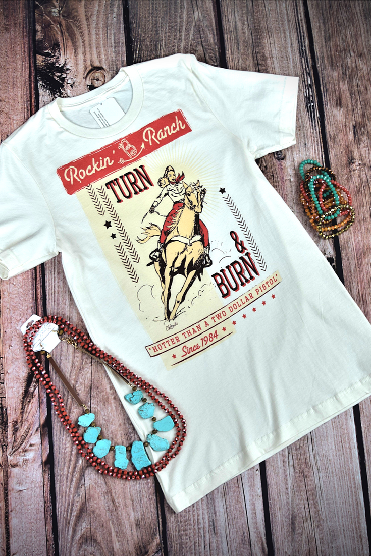 Turn and Burn T-Shirt - White Owl Creek Boutique